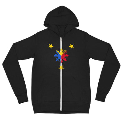 Tric olor Zipped Hoodie